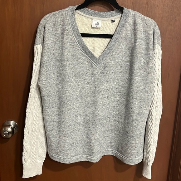 CAbi Tops - Cabi Brand Fusion Cropped V-Neck Sweatshirt - Med